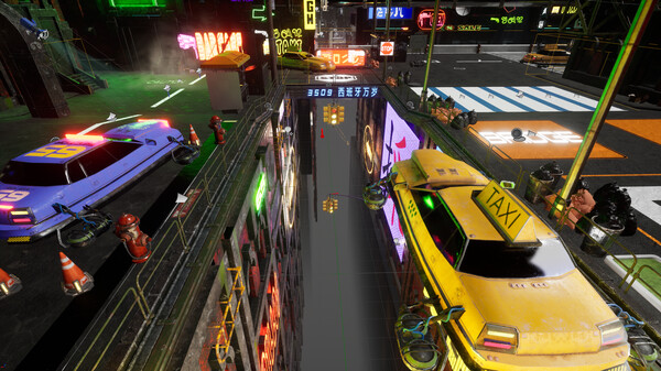 Screenshot z Data Drift: Cyberpunk Shooter Top Down indie action