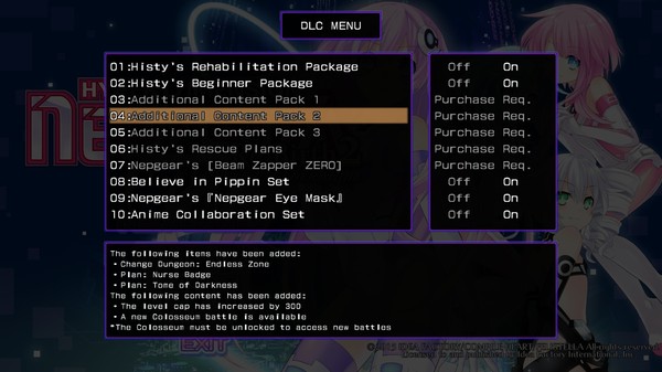 Hyperdimension Neptunia Re;Birth2 Additional Content Pack 2