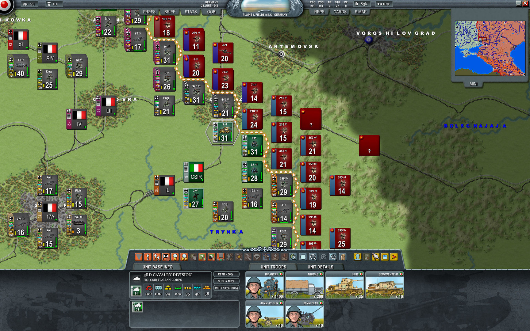Decisive Campaigns: Case Blue screenshot #7