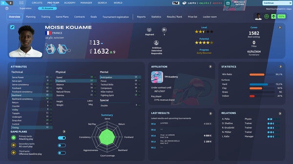 Tennis Manager 25 (Steam Account) screenshot 1