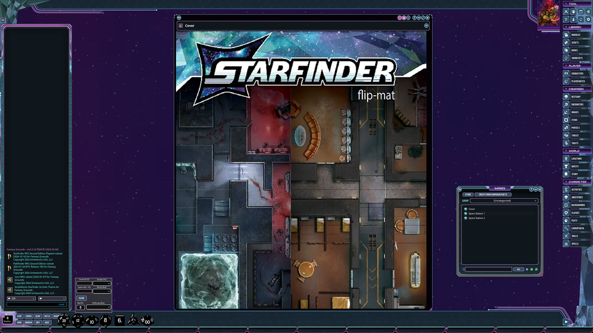 Fantasy Grounds - Starfinder 2 RPG - Flip-Mat: Space Stationのスクリーンショット 1