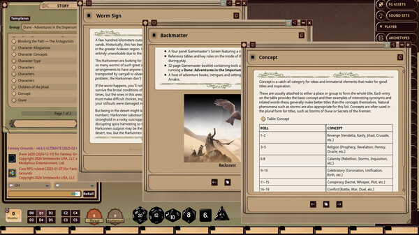 Fantasy Grounds - Dune - Adventures in the Imperium Gamemaster's Toolkit