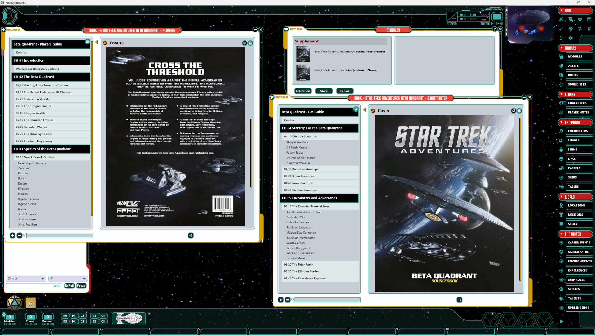 Fantasy Grounds - Star Trek Adventures: Beta Quadrant Sourcebookのスクリーンショット 1
