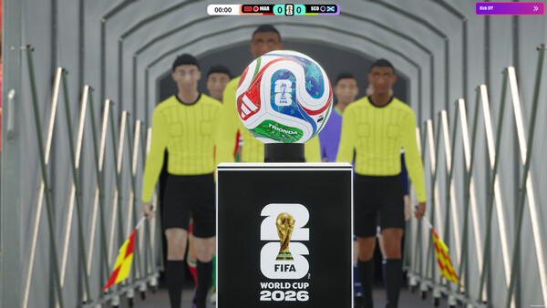 Screenshot of Football Manager 26 gameplay showing in-action mechanics
