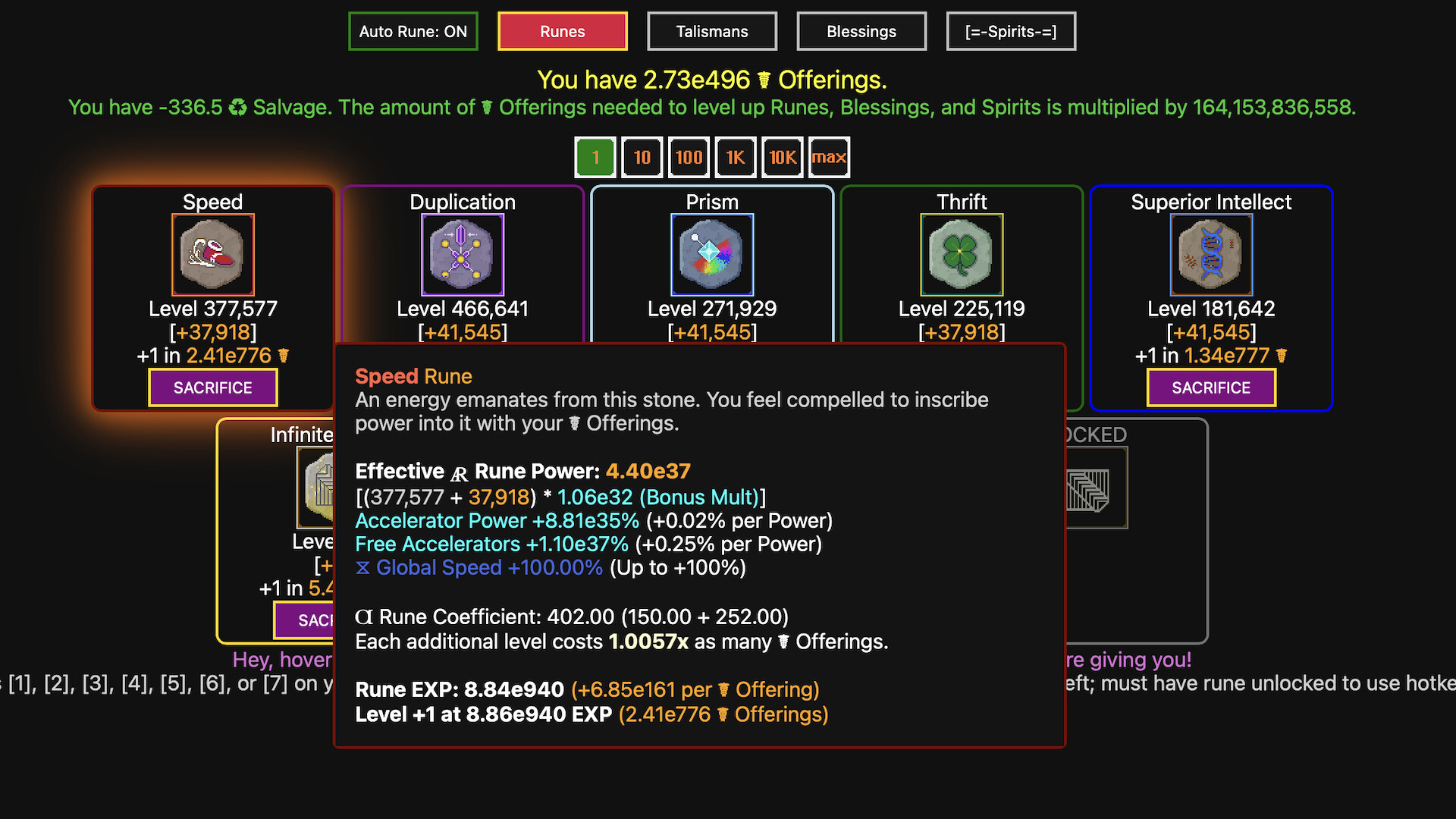Synergism screenshot #2