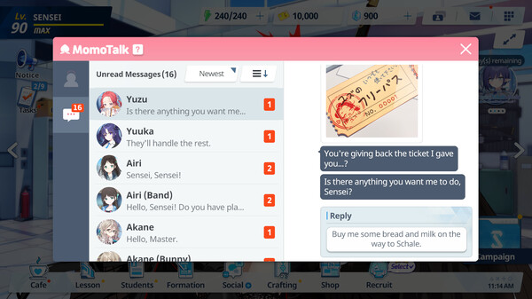 Screenshot of Blue Archive
