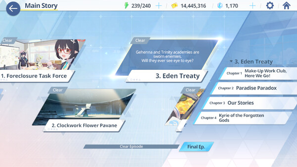 Screenshot of Blue Archive