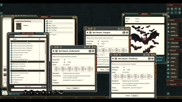 Fantasy Grounds - Legendary Bestiaries: SWARMS
