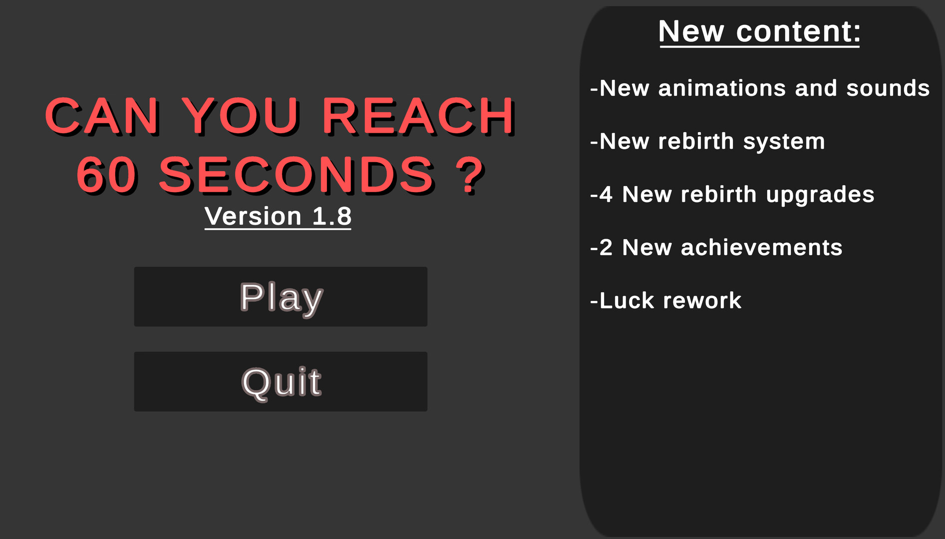 Can you reach 60 seconds screenshot #1
