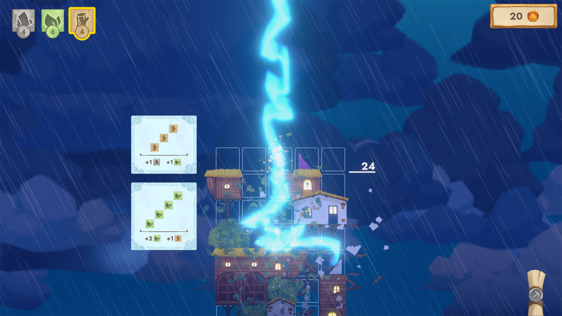 Official Cloudscrapers screenshot: elf character portrait against a bright sky backdrop (Steam)
