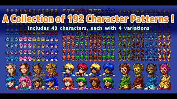 RPG Maker MZ - MEGA FANTASY Walking Actors and Faces for steam RPG Maker MZ - MEGA FANTASY Walking Actors and Faces for steam