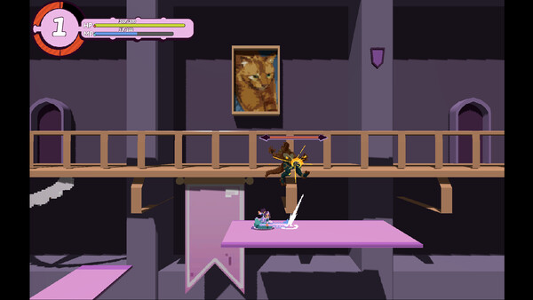 Screenshot of Princess Paladin gameplay showing in-action mechanics