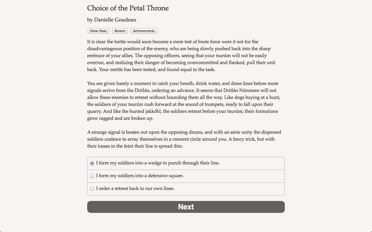 Choice of the Petal Throne screenshot #4