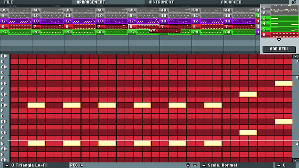 Screenshot z Bosca Ceoil: The Blue Album Screenshot z Bosca Ceoil: The Blue Album