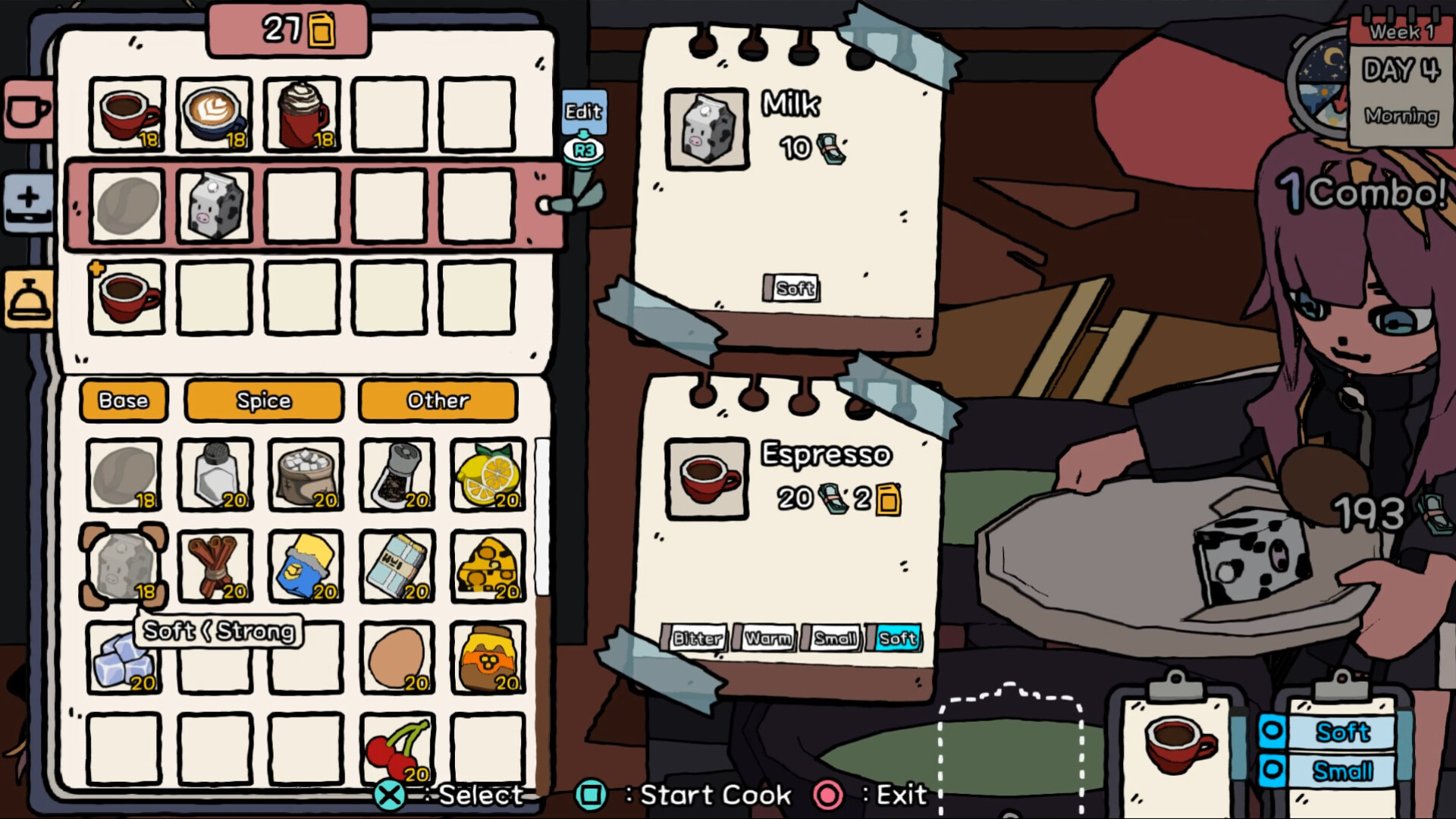 Adjusting a recipe with ingredients for a picky customer