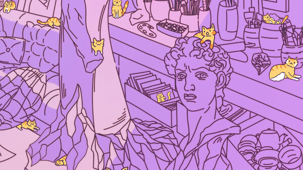 Cats Visiting Cozy Art Studiosfor windows and Linux 1