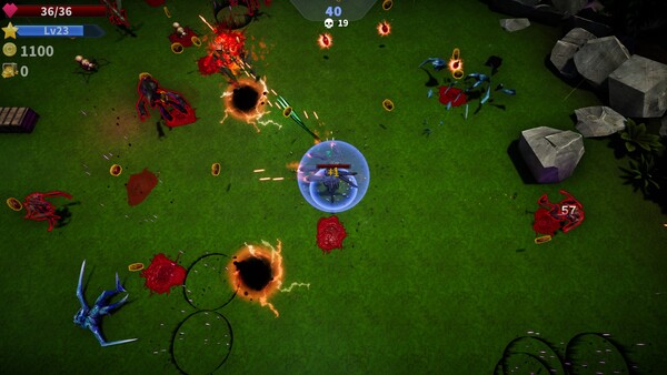 Screenshot of 浴血异星 gameplay showing in-action mechanics