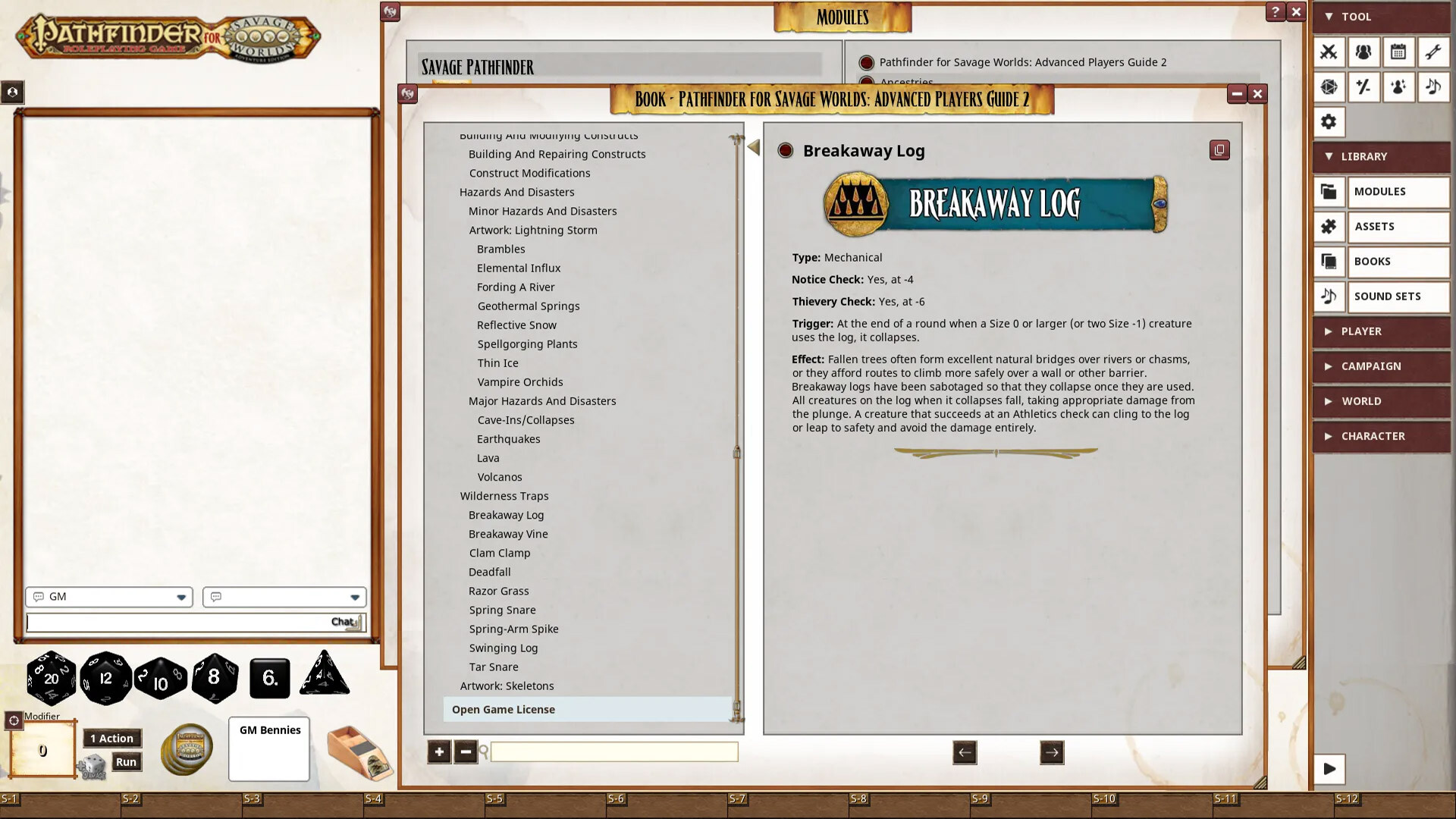 Fantasy Grounds - Pathfinder for Savage Worlds Advanced Player's Guide 2のスクリーンショット 1