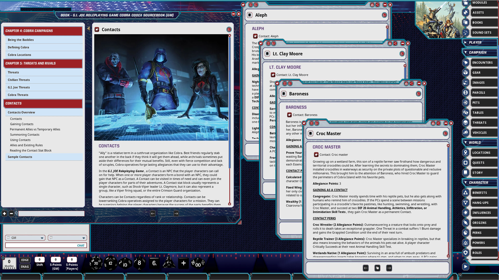 Fantasy Grounds - G.I. JOE Roleplaying Game Cobra Codex Sourcebookのスクリーンショット 1