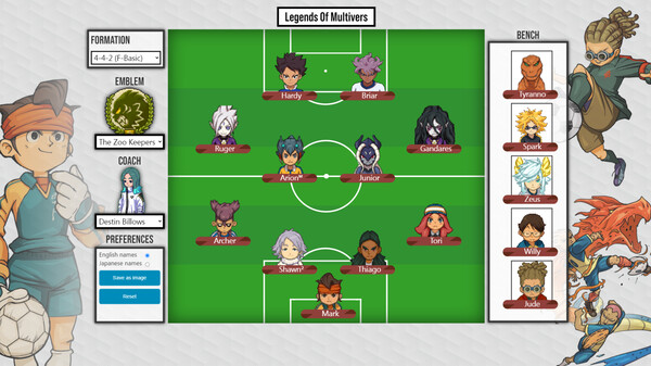 Inazuma Eleven Team Builder screenshot 5