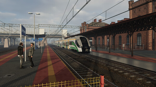 Screenshot z SimRail - The Railway Simulator: Łódź - Warsaw