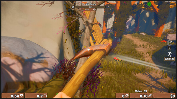 Screenshot of Dreamcraft: Lumberjack gameplay showing in-action mechanics