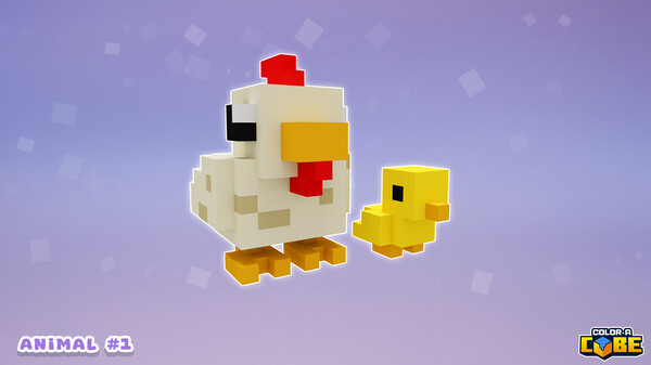 Color-A-Cube - Farm Animal Pack #1