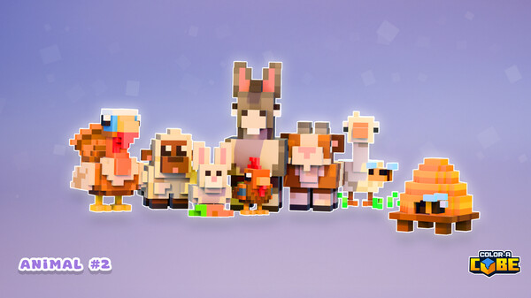 Color-A-Cube - Farm Animal Pack #2