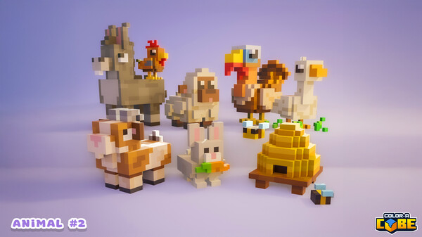 Color a Cube - Farm Animal Pack #2