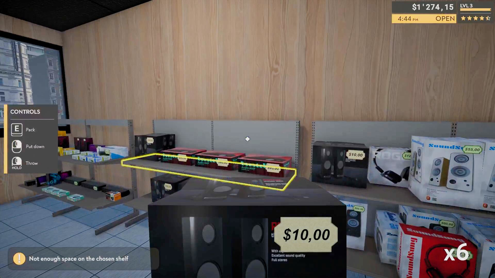 Screenshot Returns Outlet Simulator