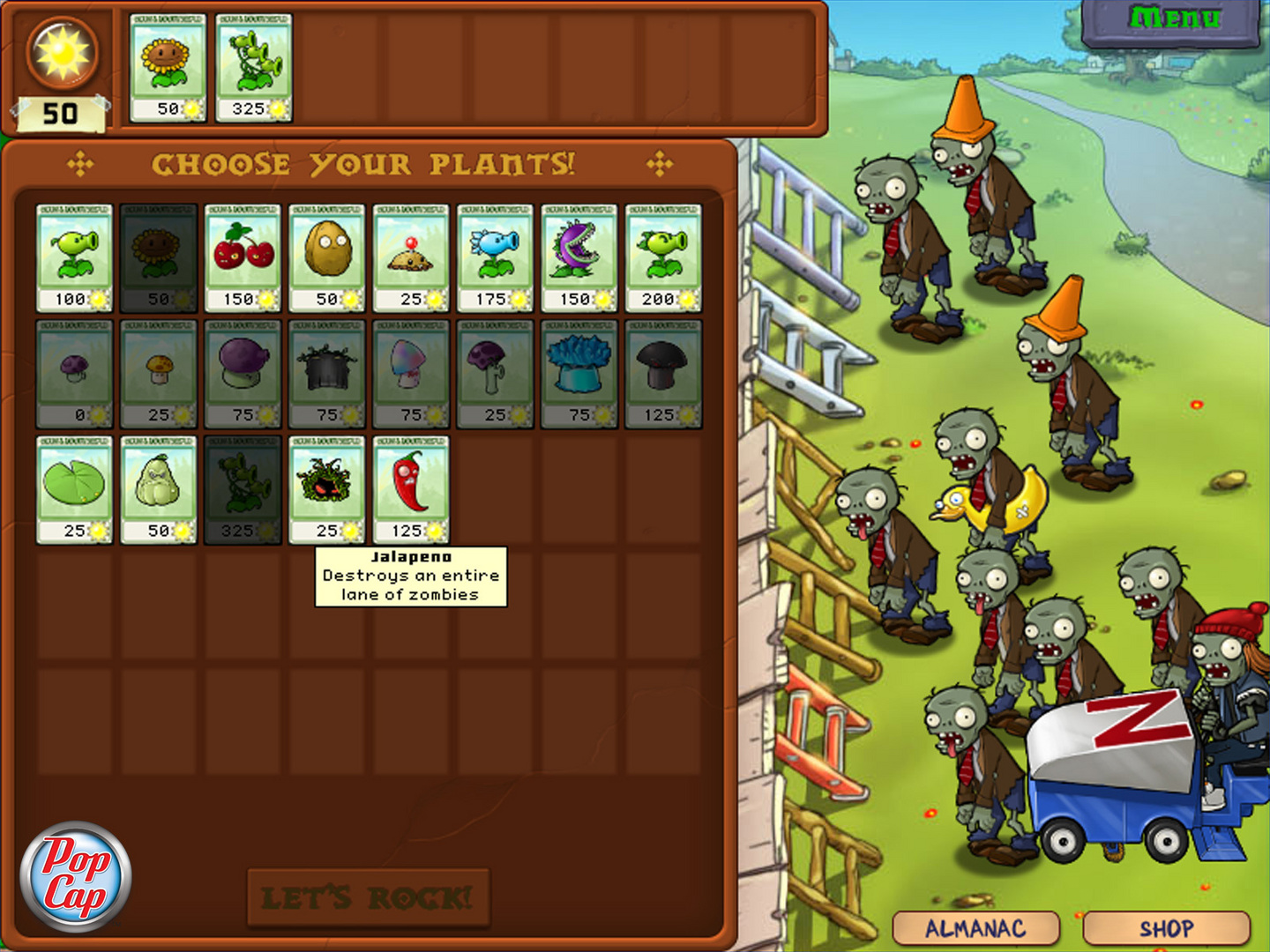 screenshot of Plants vs. Zombies GOTY Edition 6