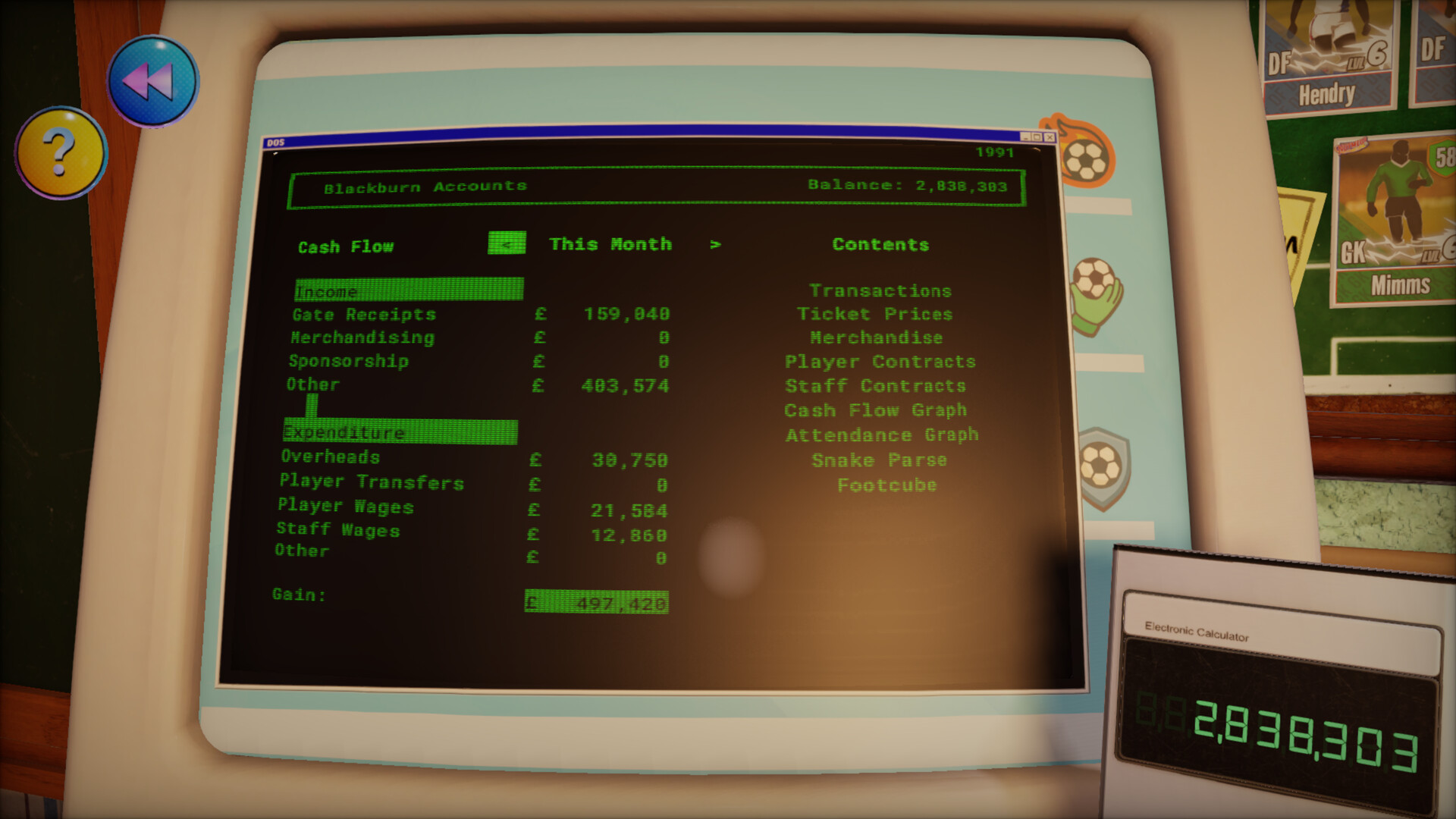 NUTMEG! A Nostalgic Deckbuilding Football Manager screenshot #7