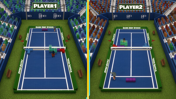 Screenshot of Tetro Battle gameplay showing in-action mechanics