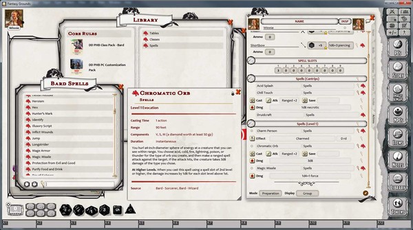 Fantasy Grounds - D&D Bard Class Pack