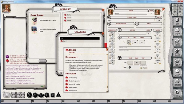 Fantasy Grounds - D&D Bard Class Pack