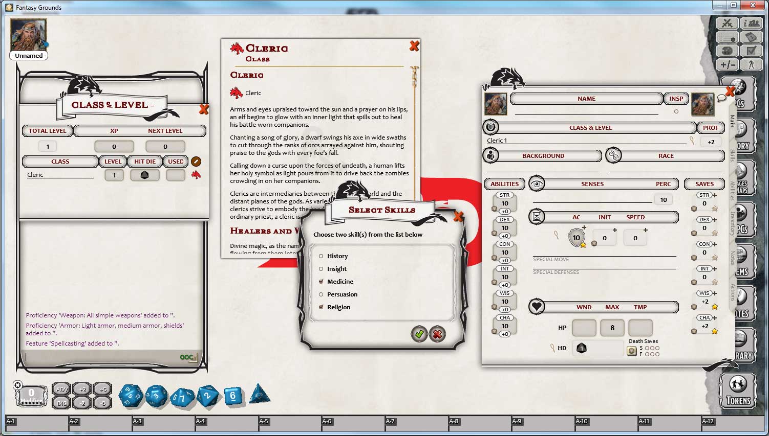 Fantasy Grounds - D&D Cleric Class Pack Featured Screenshot #1