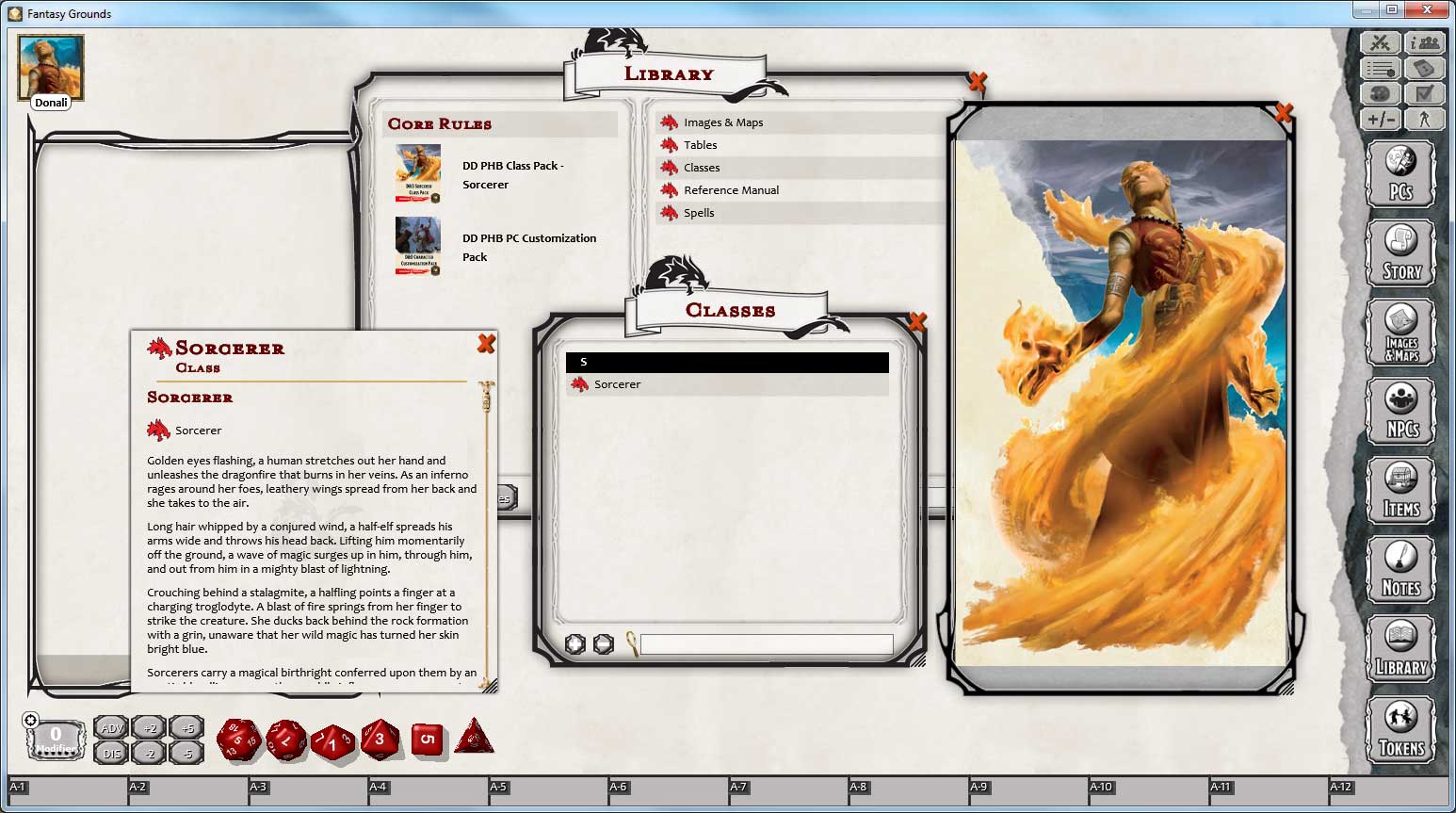 Fantasy Grounds - D&D Sorcerer Class Pack Featured Screenshot #1