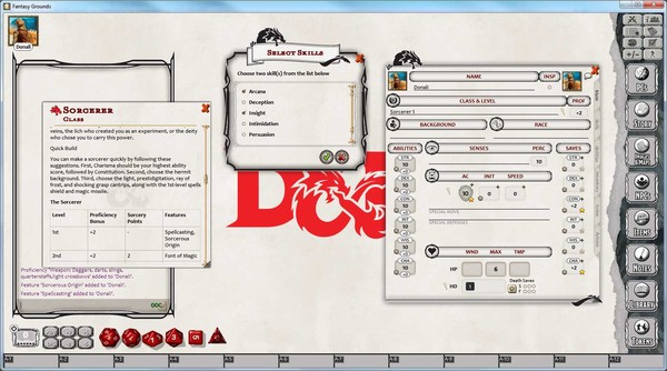 Fantasy Grounds - D&D Sorcerer Class Pack