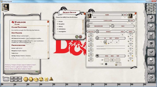 Fantasy Grounds - D&D Warlock Class Pack