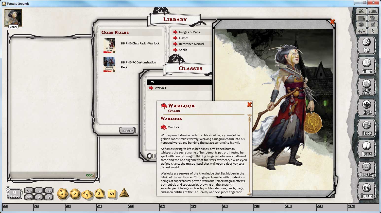 Fantasy Grounds - D&D Warlock Class Packのスクリーンショット 1