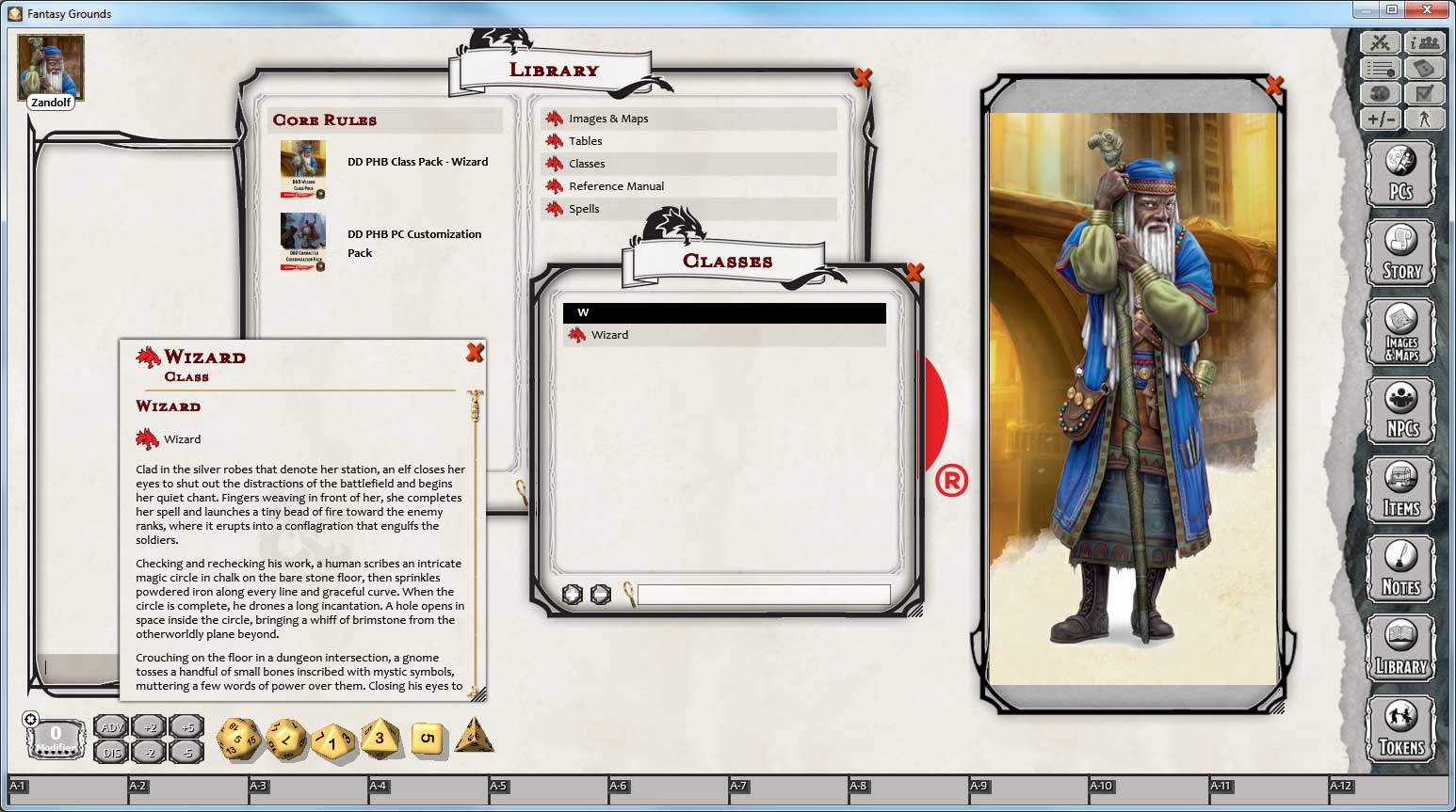 Fantasy Grounds - D&D Wizard Class Pack Featured Screenshot #1