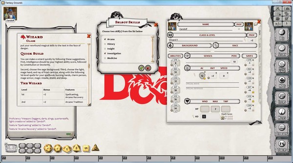 Fantasy Grounds - D&D Wizard Class Pack