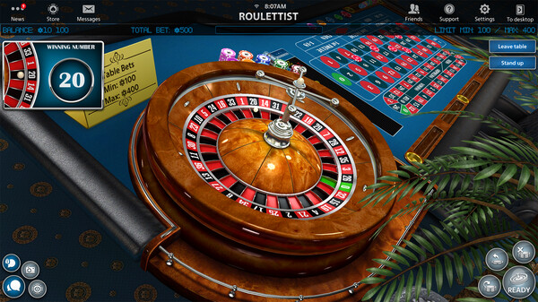Screenshot of Casino Roulette: Roulettist gameplay showing in-action mechanics