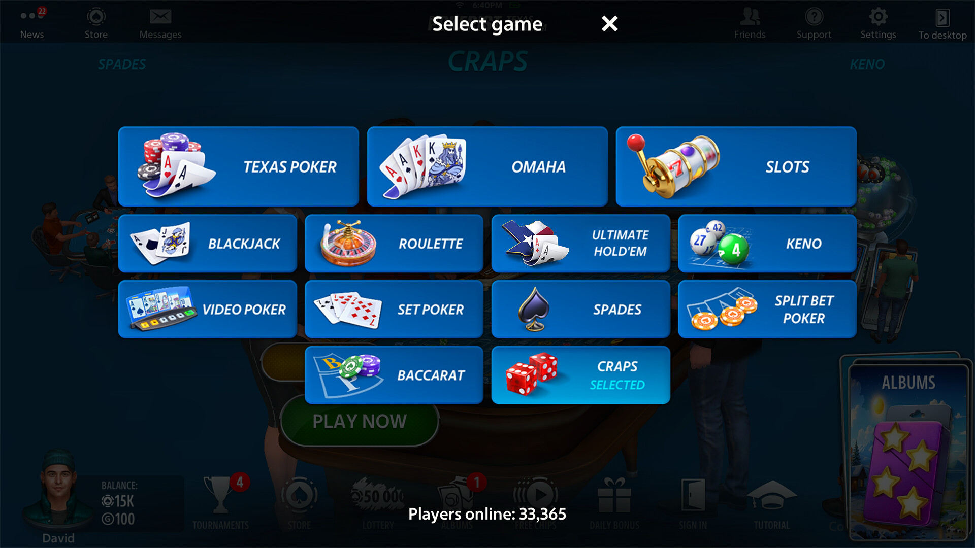 Vegas Craps by Pokerist screenshot #6