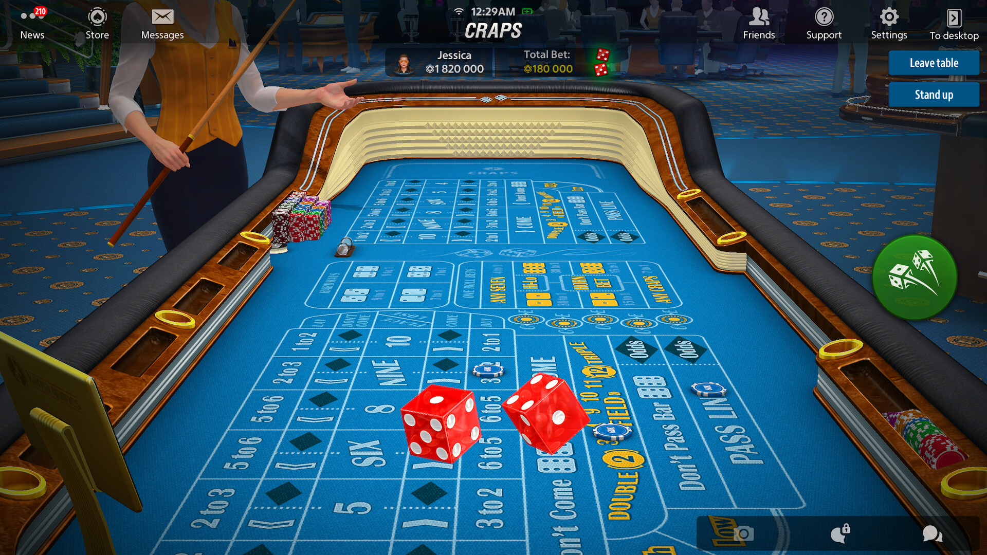 Vegas Craps by Pokerist screenshot #1