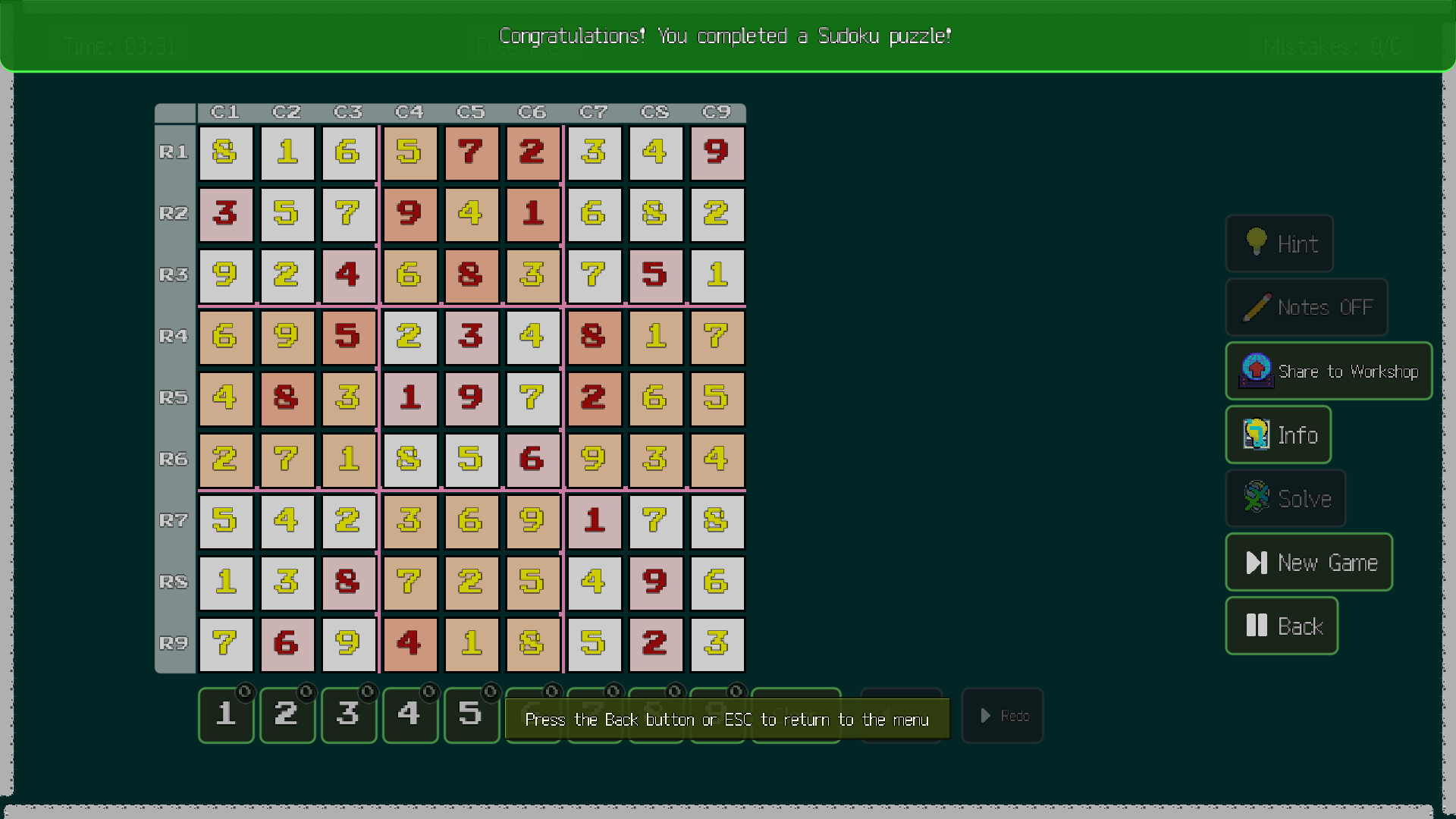 Sudoku Bactron screenshot 6