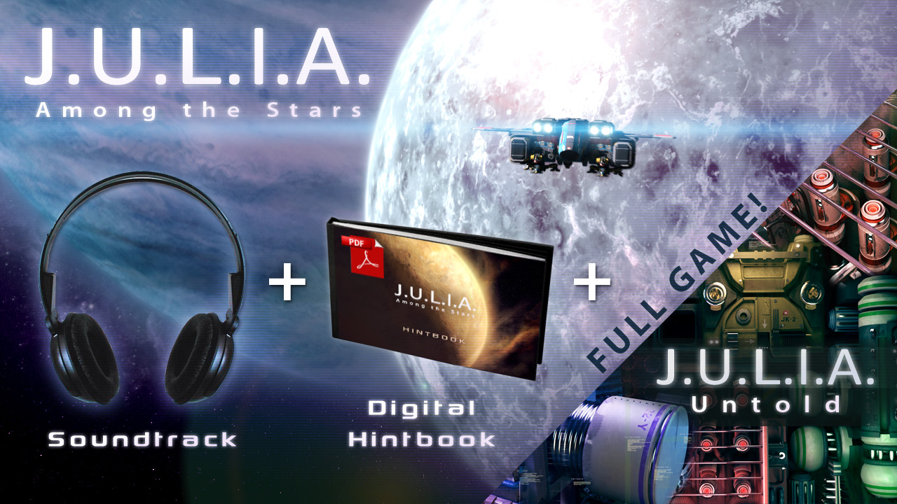 J.U.L.I.A.:Among the Stars - Soundtrack, Hintbook, Untold Featured Screenshot #1