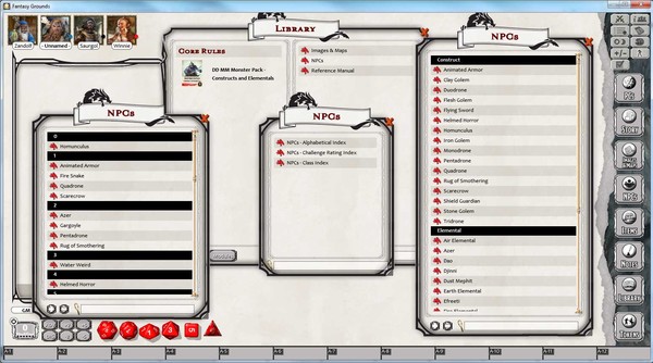 Fantasy Grounds - D&D Monster Pack - Constructs & Elementals