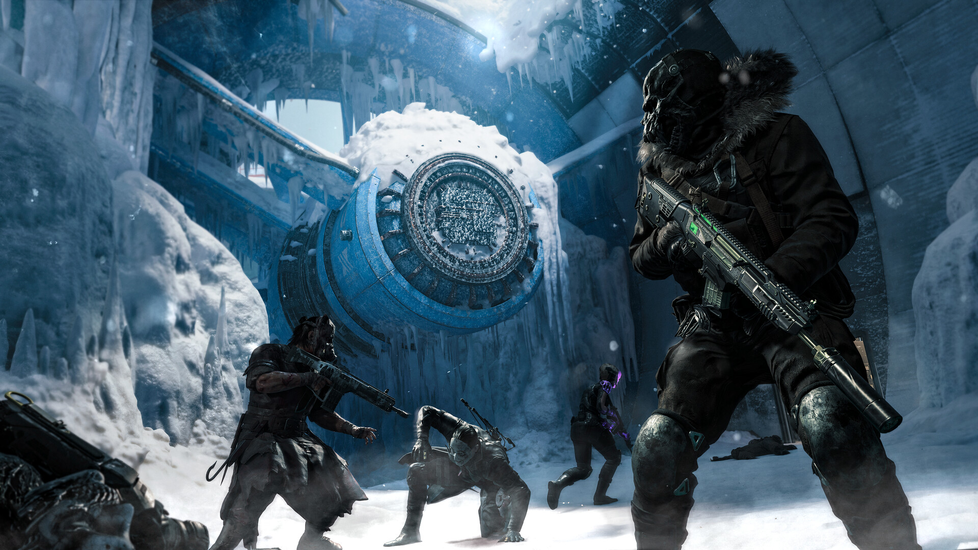 A squad pushes through hostile, ice-choked terrain — Rex Infernus demands the same room-by-room discipline. Image: Activision.