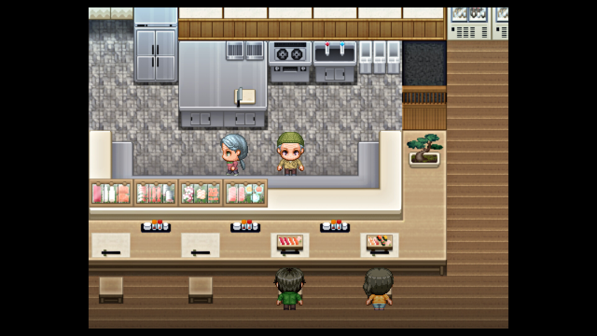 RPG Maker MZ - SERIALGAMES LivingGoodCity TILESET Japanese Restaurant SET Featured Screenshot #1